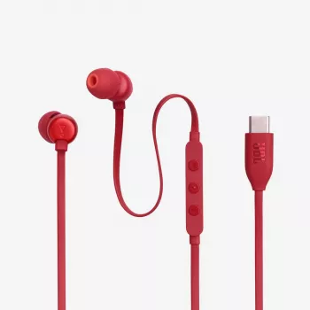JBL Tune 310C headset káblový in-ear hovory/hudba USB Type-C červený