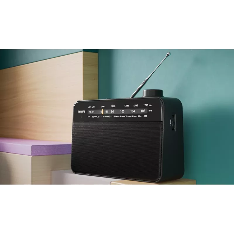 Prenosné rádio Philips TAR2509/10 analógové AM FM čierne