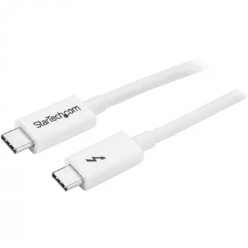 StarTech.com Thunderbolt 3 kábel – 20 Gbit/s – 1 m – biely – kompatibilný s Thunderbolt, USB a DisplayPort