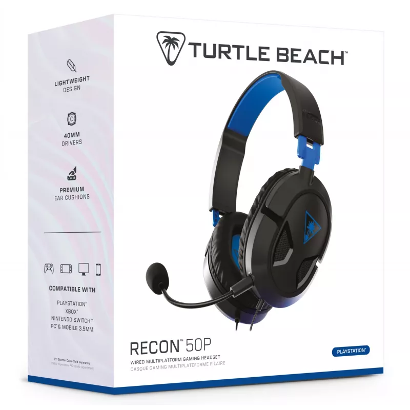 Turtle Beach Recon 50P headset káblový herný headset – PS5, PS4, Xbox Series X alebo S, Xbox One a PC