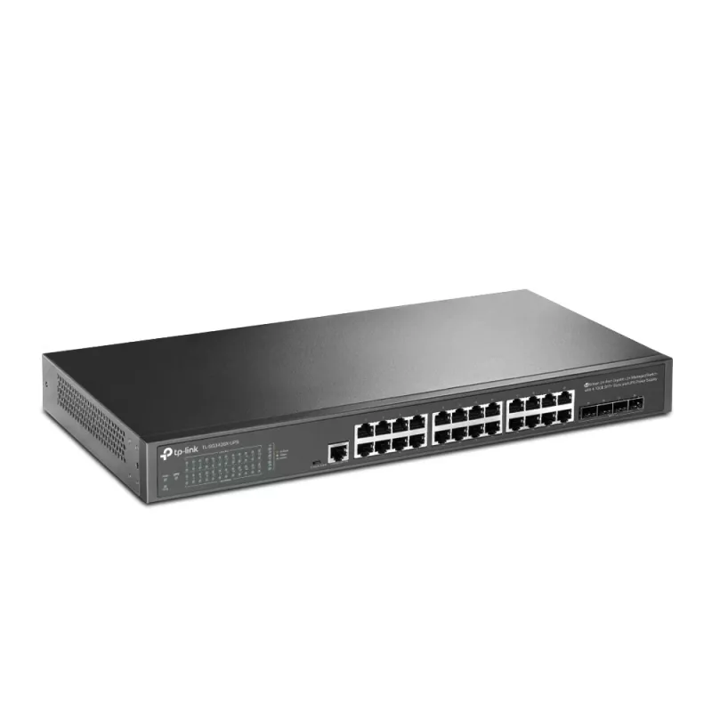 TP-Link JetStream TL-SG3428X-UPS sieťový switch Managed L2+/L3 Gigabit Ethernet (10/100/1000) 1U čierny