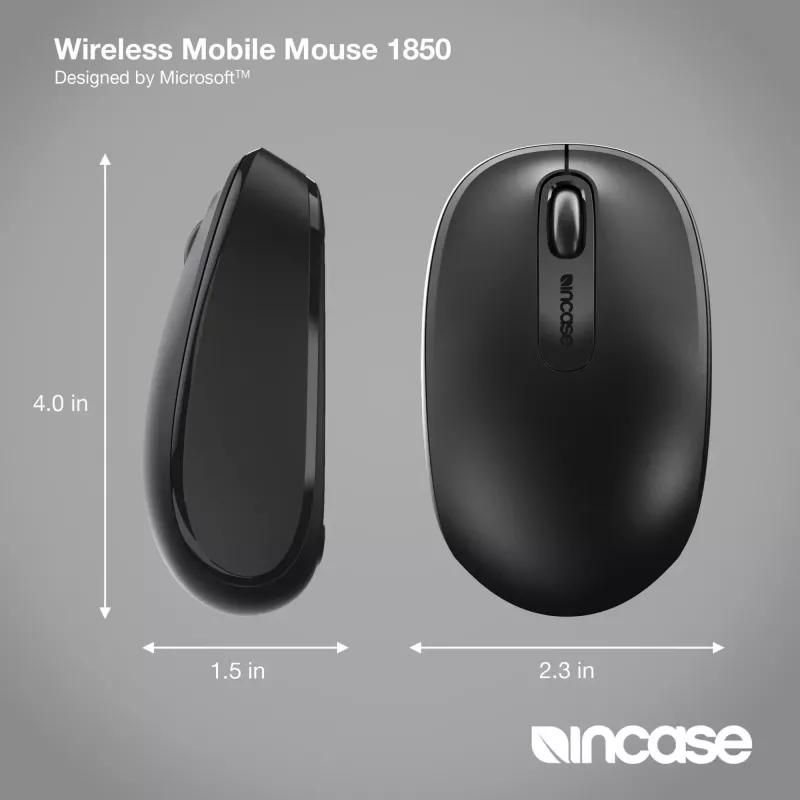 Incase Designed by Microsoft Wireless Mobile 1850 myš cestovná obojručná RF Wireless optická