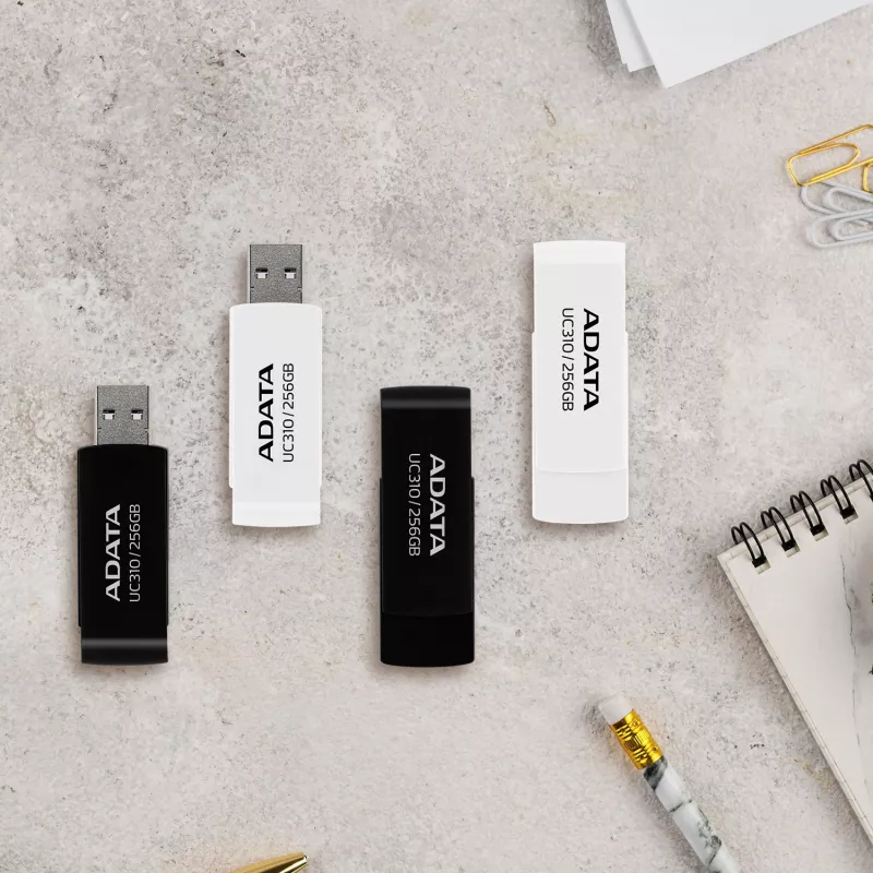 ADATA UC310 USB flash disk 256 GB USB Type-A 3.2 Gen 1 (3.1 Gen 1) biely