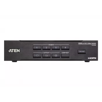 ATEN CAMLIVE PRO 4K 4-Input HDMI to USB video prepínač, čierna, HDMI, 3840 x 2160 pixelov, kov, Taiwan, 3840 x 2160 1920 x 1080 1280 x 720