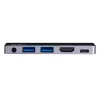 ATEN USB-C cestovný dock s prechodom napájania, univerzálny, USB Type-C, čierna, strieborná