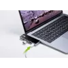 ATEN USB-C cestovný dock s prechodom napájania, univerzálny, USB Type-C, čierna, strieborná