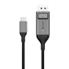 Kábel ALOGIC 2m Ultra USB-C konektor samec na DP konektor samec 4K 60Hz LED biely