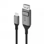 Kábel ALOGIC 2m Ultra USB-C konektor samec na DP konektor samec 4K 60Hz LED biely