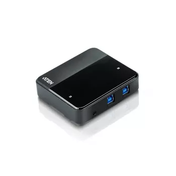 ATEN 2-portový USB 3.0 prepínač na zdieľanie periférií, 5 Gbit/s, Micro-USB Type-B, čierna, plast, 0 - 40 °C, -20 - 60 °C