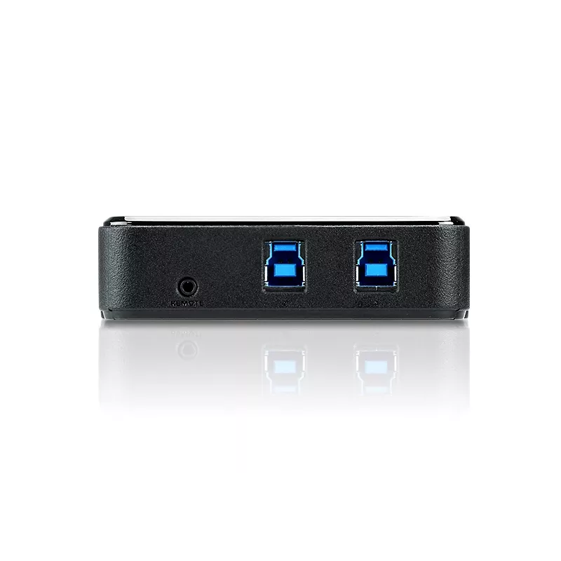 ATEN 2-portový USB 3.0 prepínač na zdieľanie periférií, 5 Gbit/s, Micro-USB Type-B, čierny, plast, 0 - 40 °C, -20 - 60 °C