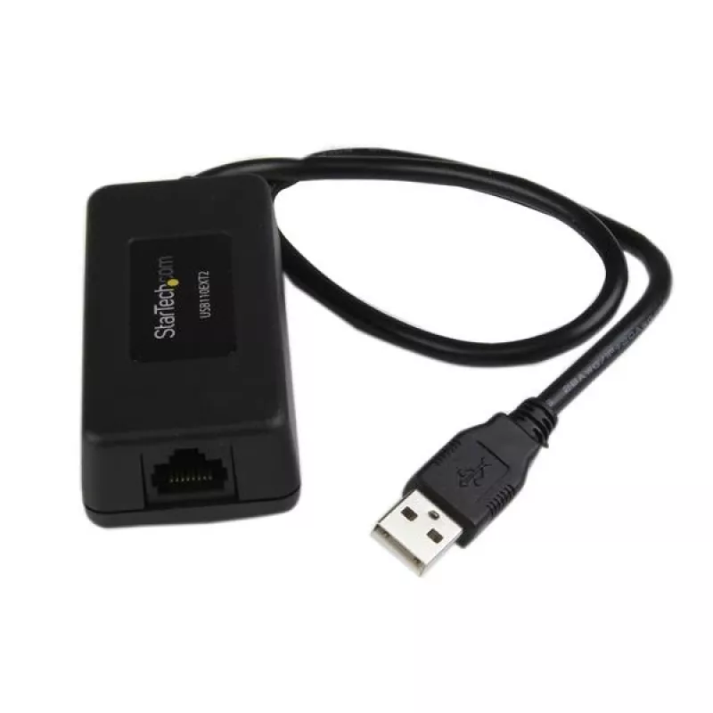 StarTech.com 1-portový USB predlžovač cez Cat5 / Cat6 Ethernet – až do 131 ft (40 m)