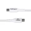 StarTech.com 3m (9.8ft) USB-A na USB-C nabíjací kábel, nabíjanie a synchronizácia, 3A, USB 2.0, TPE plášť – biely USB nabíjací kábel