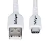 StarTech.com 3m (9.8ft) USB-A na USB-C nabíjací kábel, nabíjanie a synchronizácia, 3A, USB 2.0, TPE plášť – biely USB nabíjací kábel
