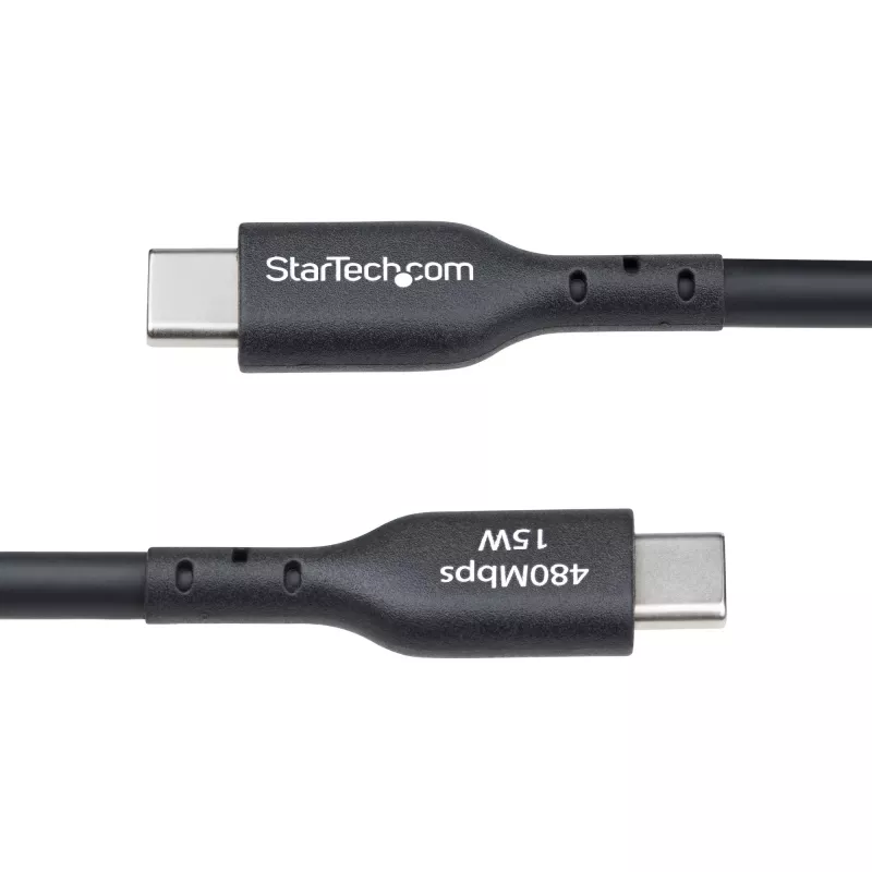 StarTech.com 4m (13ft) USB-A na USB-C nabíjací kábel, nabíjanie a synchronizácia, 3A, USB 2.0, TPE plášť – čierny USB nabíjací kábel