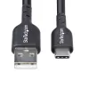 StarTech.com 4m (13ft) USB-A na USB-C nabíjací kábel, nabíjanie a synchronizácia, 3A, USB 2.0, TPE plášť – čierny USB nabíjací kábel