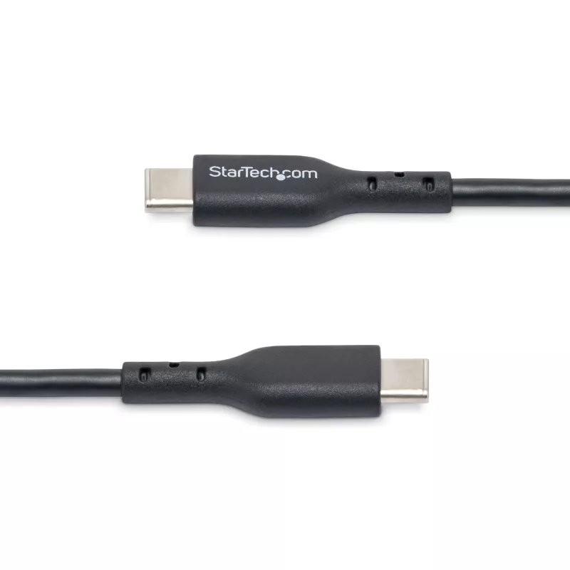 StarTech.com 4m USB-C nabíjací kábel, nabíjanie a synchronizácia, 60W (3A) PD, USB 2.0 kábel na nabíjanie notebooku, TPE plášť – čierny USB-C nabíjací kábel