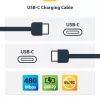 StarTech.com 4m USB-C nabíjací kábel, nabíjanie a synchronizácia, 60W (3A) PD, USB 2.0 kábel na nabíjanie notebooku, TPE plášť – čierny USB-C nabíjací kábel