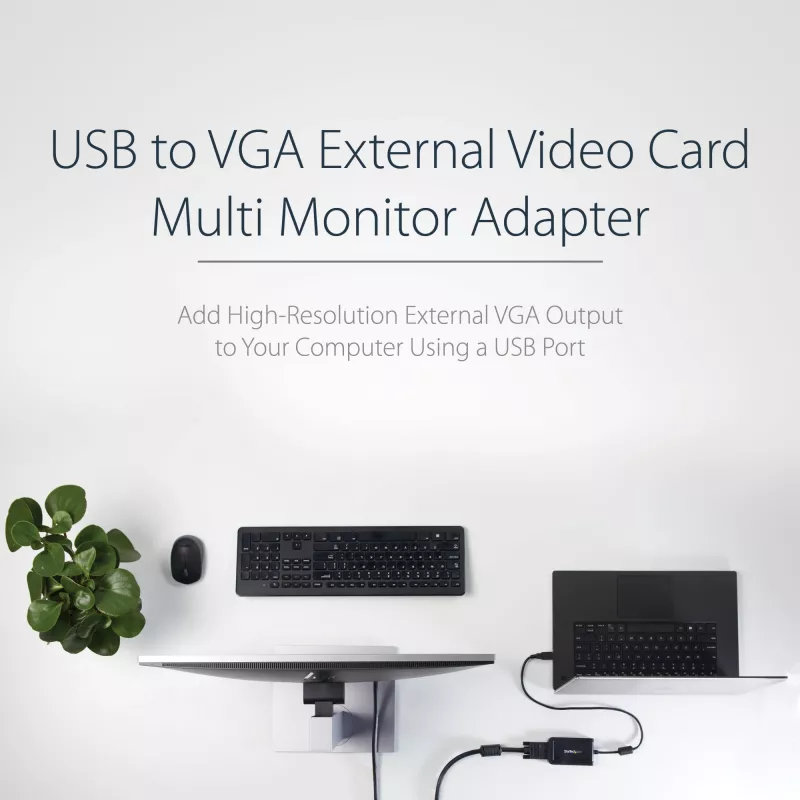 StarTech.com USB 2.0 na VGA adaptér, USB na VGA konvertor monitora pre Windows, 1080p (bez podpory pre macOS/ChromeOS/Linux) - TAA