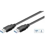 Microconnect USB3.0AA2B USB kábel USB 3.2 Gen 1 (3.1 Gen 1) 2 m USB A čierny