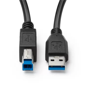 Microconnect USB3.0AB1B USB kábel USB 3.2 Gen 1 (3.1 Gen 1) 1 m USB A USB B čierny