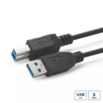 Microconnect USB3.0AB2B USB kábel USB 3.2 Gen 1 (3.1 Gen 1) 2 m USB A USB B čierny
