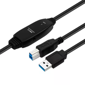 Microconnect aktívny USB3.0 A-B 7m M-M čierny kábel 5 Gbit/s