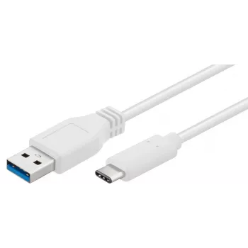 Microconnect USB3.1CA05W USB kábel USB 3.2 Gen 1 (3.1 Gen 1) 0,5 m USB C USB A biely