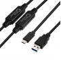 Microconnect USB3.1CA10AMP USB kábel USB 3.2 Gen 1 (3.1 Gen 1) 10 m USB C USB A čierny