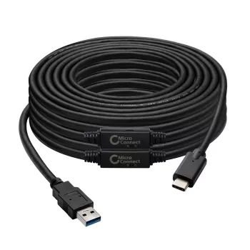 Microconnect USB3.1CA10AMP USB kábel USB 3.2 Gen 1 (3.1 Gen 1) 10 m USB C USB A čierny