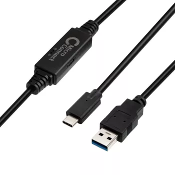 Microconnect USB3.1CA5AMP USB kábel USB 3.2 Gen 1 (3.1 Gen 1) 5 m USB C USB A čierny