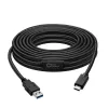 Microconnect USB3.1CA5AMP USB kábel USB 3.2 Gen 1 (3.1 Gen 1) 5 m USB C USB A čierny