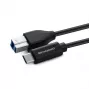 Microconnect USB3.1CB5 USB kábel USB 3.2 Gen 1 (3.1 Gen 1) 5 m USB C USB B čierny