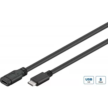 Microconnect USB3.1CC1.5EX USB kábel USB 3.2 Gen 1 (3.1 Gen 1) 1,5 m USB C čierny