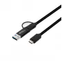 Microconnect USB3.1CCA1 USB kábel USB 3.2 Gen 1 (3.1 Gen 1) 1 m USB C čierny