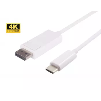 Microconnect USB3.1CDPB2W video kábel adaptér 2 m USB Type-C DisplayPort biely