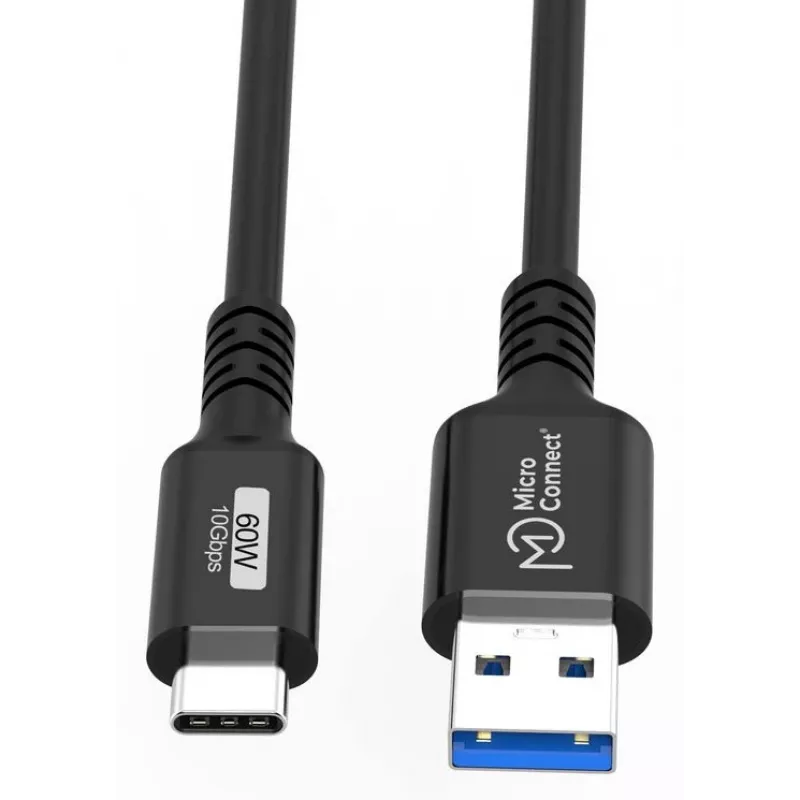 Microconnect USB3.2AC1 USB kábel USB 3.2 Gen 2 (3.1 Gen 2) 1 m USB C USB A čierny