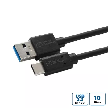 Microconnect USB3.2CA0.25 USB kábel USB 3.2 Gen 2 (3.1 Gen 2) 0,25 m USB A USB C čierna