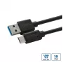 Microconnect USB3.2CA05 USB kábel USB 3.2 Gen 2 (3.1 Gen 2) 0,5 m USB A USB C čierna