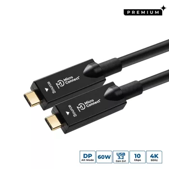 Microconnect USB3.2CC12OP USB kábel USB 3.2 Gen 2 (3.1 Gen 2) 12,5 m USB C čierny