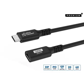 Microconnect USB3.2CC1EX USB kábel USB4 Gen 2x2 1 m USB C čierny