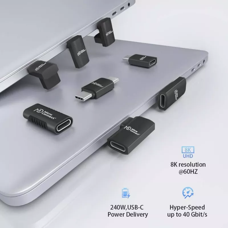 MicroConnect Premium adaptér USB4 USB-C, 40 Gbps, 240 W (USB4-CC-240W)