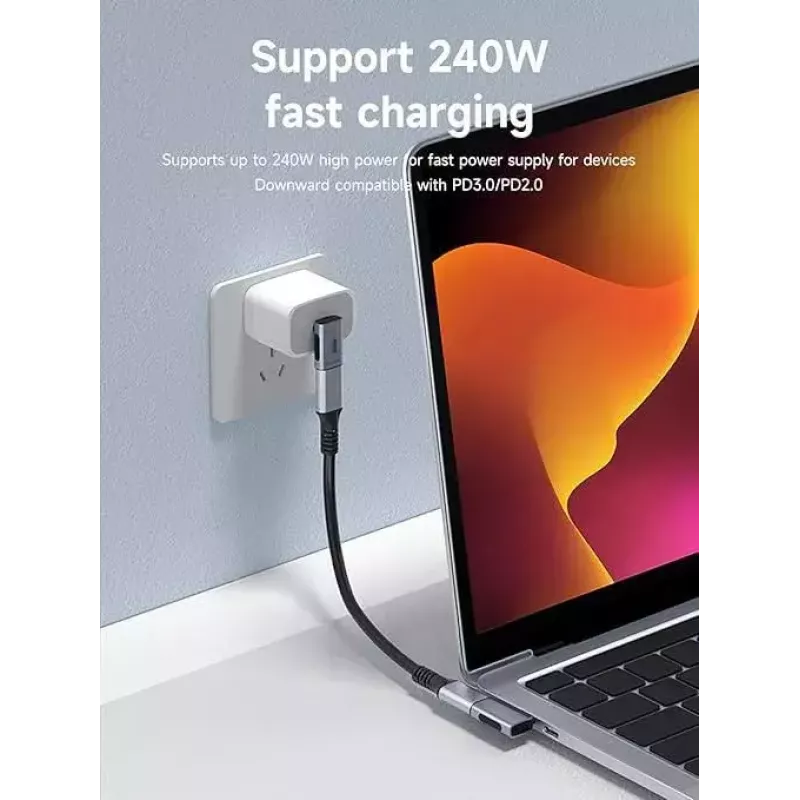 MicroConnect Premium USB4 USB-C uhlový adaptér, 40 Gbps, 240 W (USB4-CCFA-240W)