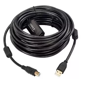 Microconnect USBAB15B-ACTIVE USB kábel USB 2.0 15 m USB A USB B čierny