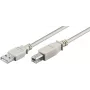 Microconnect USBAB2 USB kábel USB 2.0 1,8 m USB A USB B biely