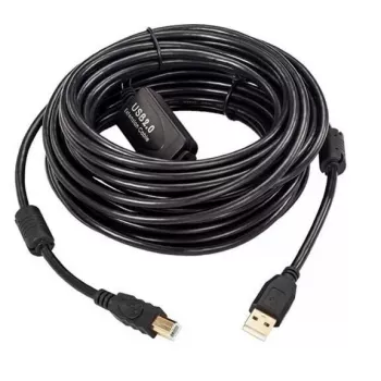Microconnect USBAB20B-ACTIVE USB kábel USB 2.0 20 m USB A USB B čierny