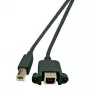 Microconnect USBABF1PANEL2 USB kábel USB 2.0 1,8 m USB A USB B čierny