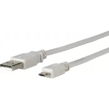 Microconnect USBABMICRO5G USB kábel USB 2.0 5 m Micro-USB B USB A sivý