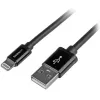 StarTech.com 2 m (6 ft.) USB na Lightning kábel – dlhý nabíjací kábel pre iPhone / iPad / iPod – Lightning na USB kábel – Apple MFi certifikovaný – čierna