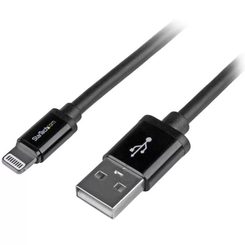 StarTech.com 2 m (6 ft.) USB na Lightning kábel – dlhý nabíjací kábel pre iPhone / iPad / iPod – Lightning na USB kábel – Apple MFi certifikovaný – čierna
