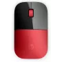 HP Z3700 červená bezdrôtová myš, obojručná, optická, RF Wireless, 1200 DPI, červená